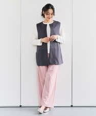 PZLEE25250 GEORGES RECH(ジョルジュ・レッシュ)  [日本製]ドロストタックワイドパンツ グレー