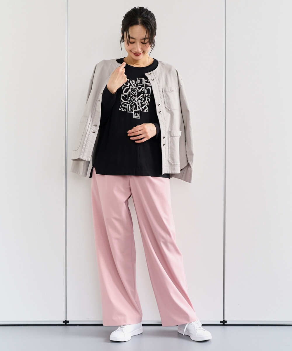 PZLEE25250 GEORGES RECH(ジョルジュ・レッシュ)  [日本製]ドロストタックワイドパンツ グレー