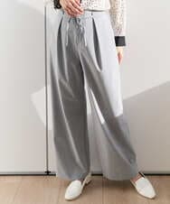 PZLEE25250 GEORGES RECH(ジョルジュ・レッシュ)  [日本製]ドロストタックワイドパンツ グレー