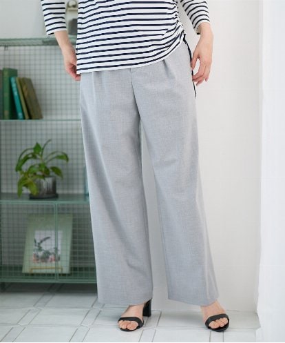 PZLEE25250 GEORGES RECH [日本製]ドロストタックワイドパンツ