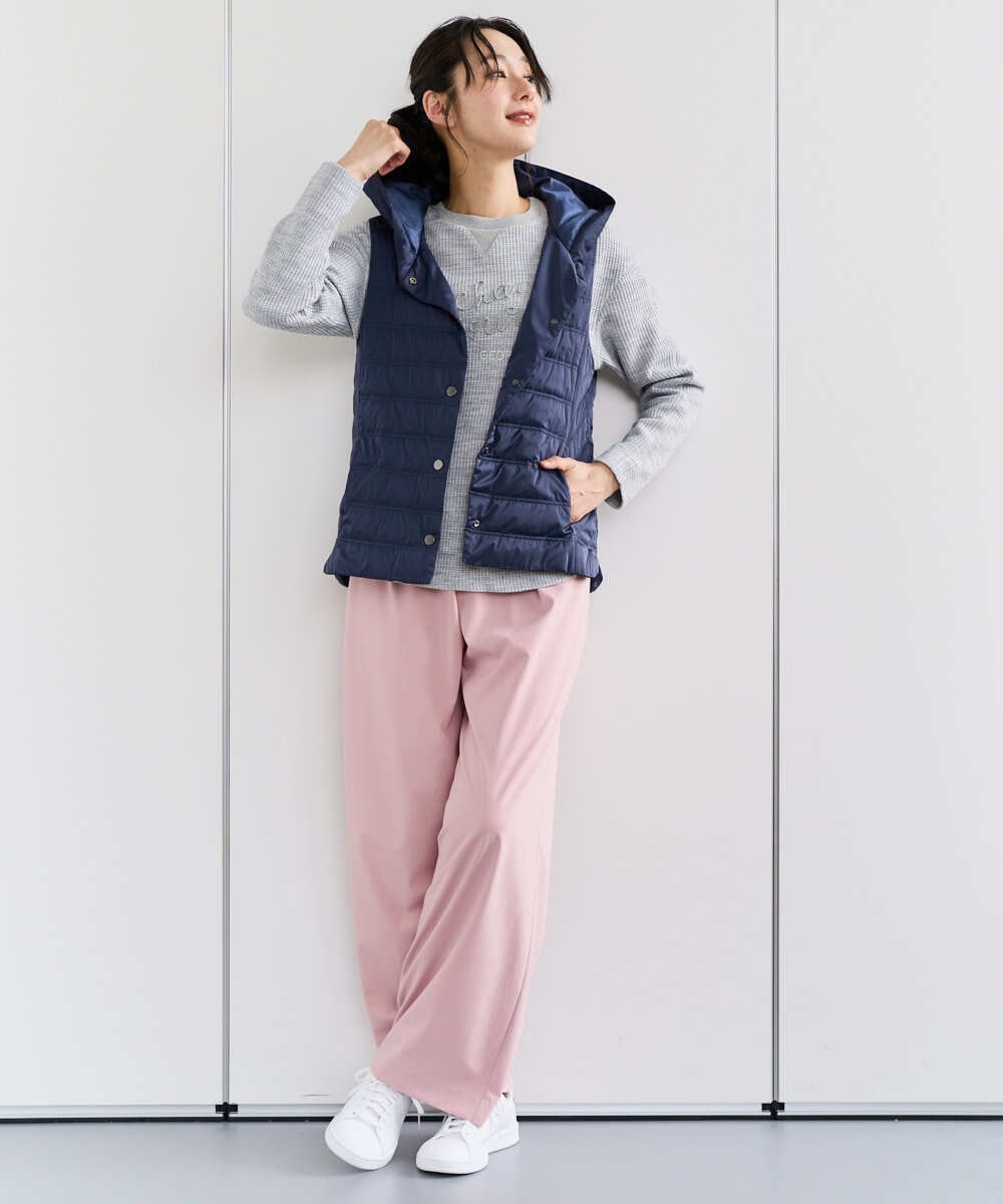 PZLEE25250 GEORGES RECH(ジョルジュ・レッシュ)  [日本製]ドロストタックワイドパンツ グレー