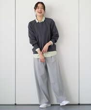 PZLEE25250 GEORGES RECH(ジョルジュ・レッシュ)  [日本製]ドロストタックワイドパンツ グレー