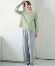 PZLEE25250 GEORGES RECH(ジョルジュ・レッシュ)  [日本製]ドロストタックワイドパンツ グレー