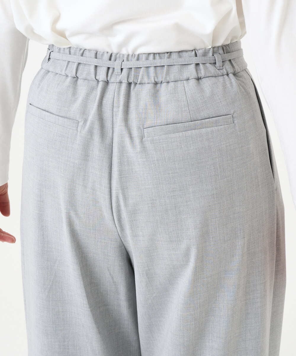 PZLEE25250 GEORGES RECH(ジョルジュ・レッシュ)  [日本製]ドロストタックワイドパンツ グレー