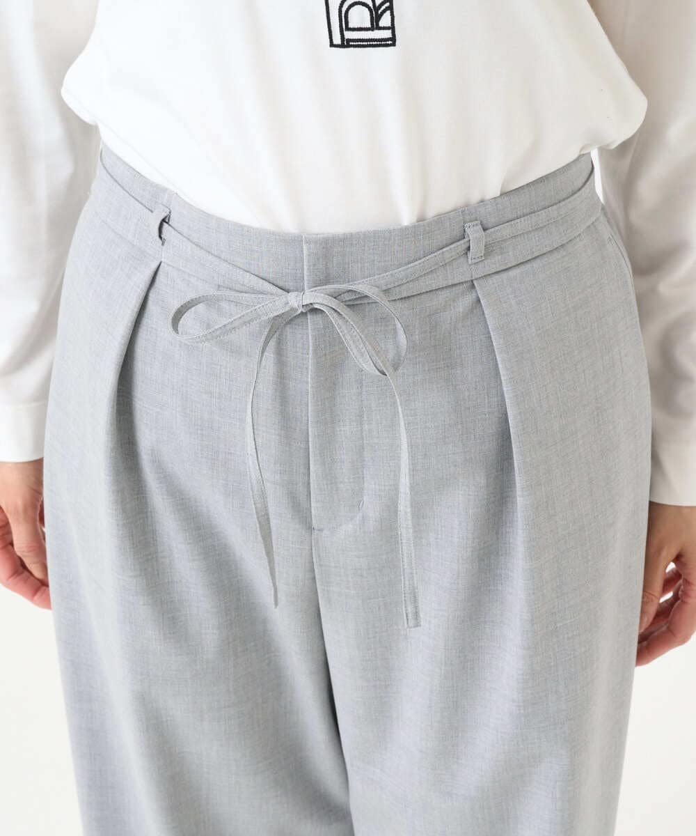 PZLEE25250 GEORGES RECH(ジョルジュ・レッシュ)  [日本製]ドロストタックワイドパンツ グレー