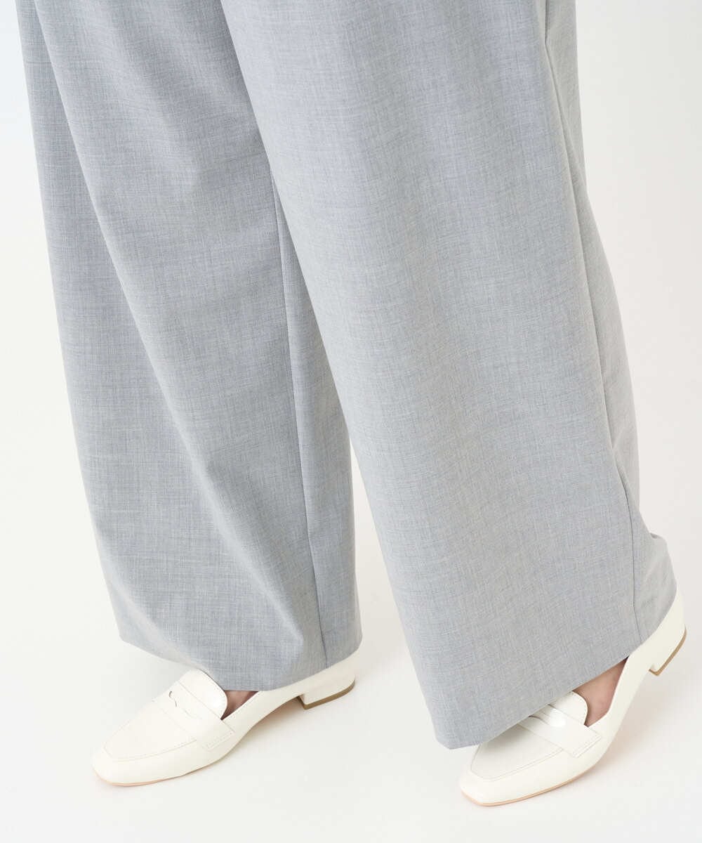 PZLEE25250 GEORGES RECH(ジョルジュ・レッシュ)  [日本製]ドロストタックワイドパンツ グレー