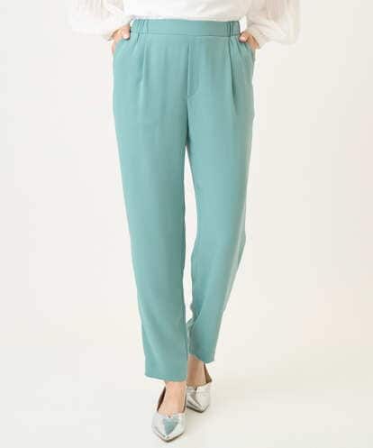 PZLEE29190 GEORGES RECH [日本製]リラックスサテンテーパードパンツ