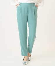 PZLEE29190 GEORGES RECH(ジョルジュ・レッシュ)  [日本製]リラックスサテンテーパードパンツ グリーン