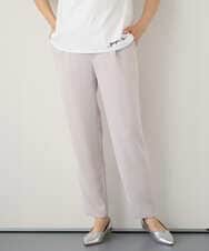 PZLEE29190 GEORGES RECH(ジョルジュ・レッシュ)  [日本製]リラックスサテンテーパードパンツ グリーン