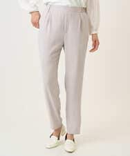 PZLEE29190 GEORGES RECH(ジョルジュ・レッシュ)  [日本製]リラックスサテンテーパードパンツ グリーン