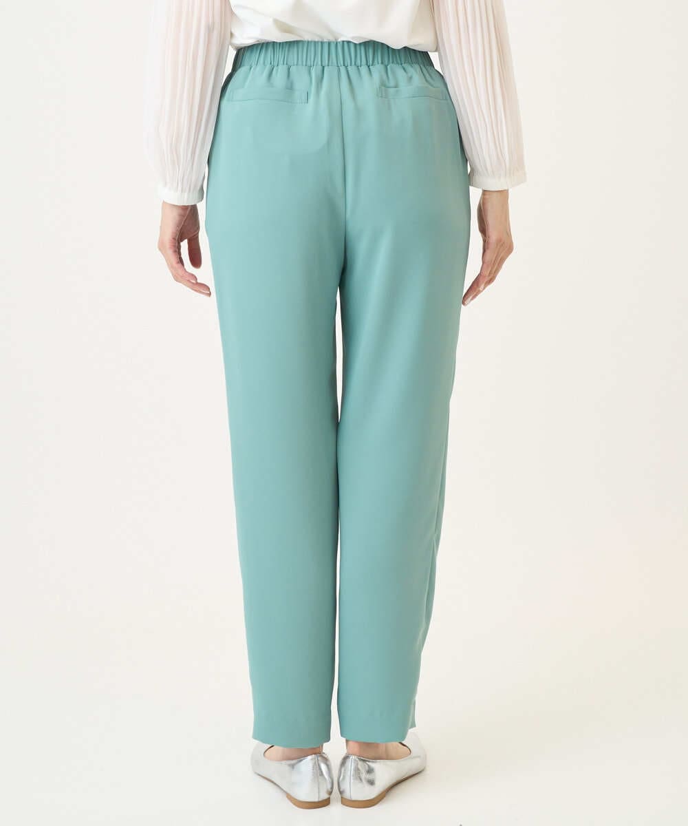 PZLEE29190 GEORGES RECH(ジョルジュ・レッシュ)  [日本製]リラックスサテンテーパードパンツ グリーン