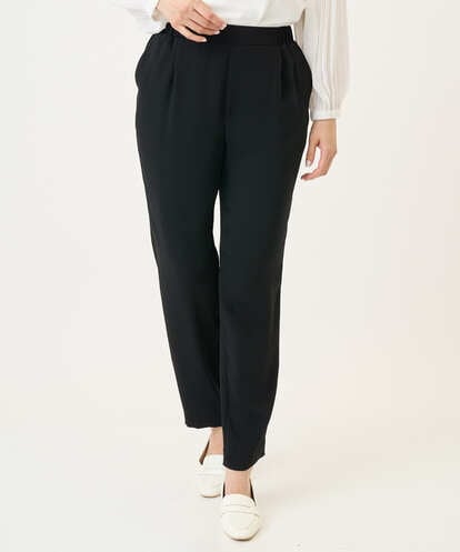 PZLEE29190 GEORGES RECH [日本製]リラックスサテンテーパードパンツ