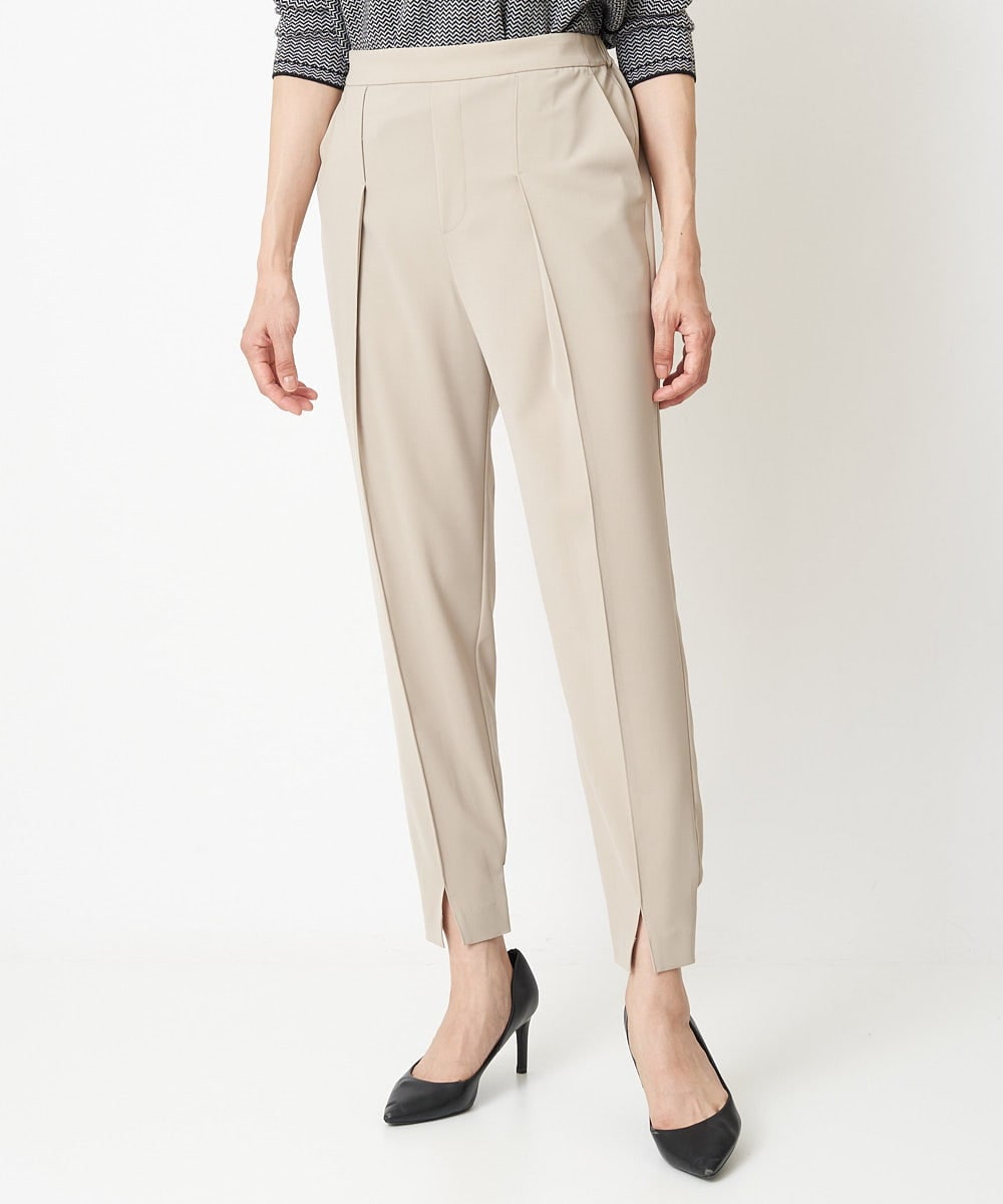 PZLEM14210 GEORGES RECH(ジョルジュ・レッシュ) 【洗える】ピンタックジョグパンツ ベージュ