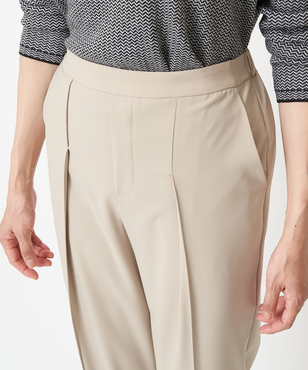 PZLEM14210 GEORGES RECH(ジョルジュ・レッシュ) 【洗える】ピンタックジョグパンツ ベージュ