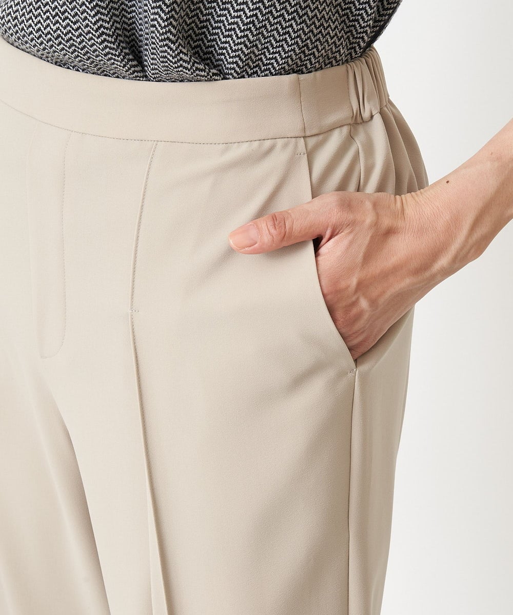 PZLEM14210 GEORGES RECH(ジョルジュ・レッシュ) 【洗える】ピンタックジョグパンツ ベージュ