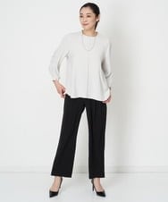 PZLET03260 GEORGES RECH(ジョルジュ・レッシュ) [セットアップ対応]パウダリーストレートパンツ ライトグレー