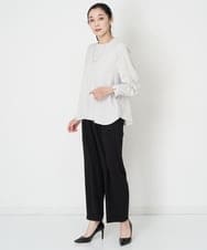 PZLET03260 GEORGES RECH(ジョルジュ・レッシュ) [セットアップ対応]パウダリーストレートパンツ ライトグレー