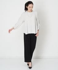 PZLET03260 GEORGES RECH(ジョルジュ・レッシュ) [セットアップ対応]パウダリーストレートパンツ ライトグレー