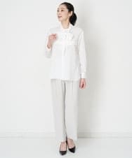 PZLET03260 GEORGES RECH(ジョルジュ・レッシュ) [セットアップ対応]パウダリーストレートパンツ ライトグレー