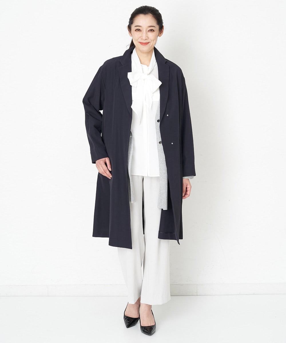 PZLET03260 GEORGES RECH(ジョルジュ・レッシュ) [セットアップ対応]パウダリーストレートパンツ ライトグレー