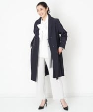 PZLET03260 GEORGES RECH(ジョルジュ・レッシュ) [セットアップ対応]パウダリーストレートパンツ ライトグレー
