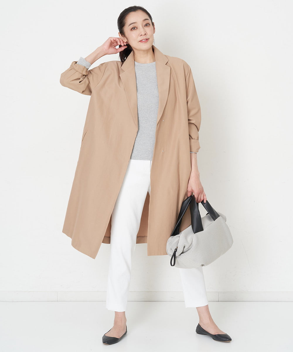PZLET19210 GEORGES RECH(ジョルジュ・レッシュ) ストレッチテーパードパンツ アイボリー