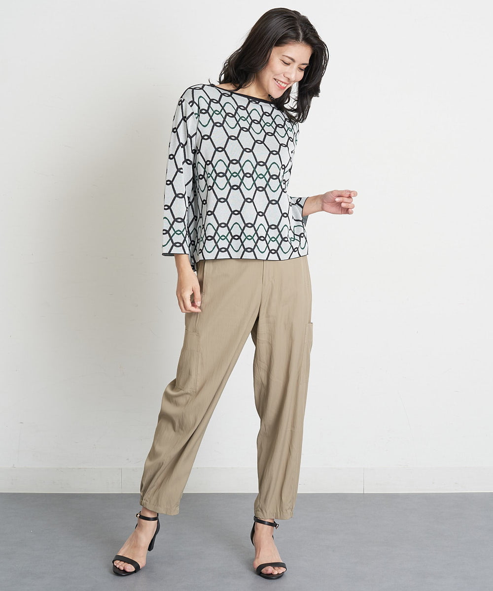 PZLET31290 GEORGES RECH(ジョルジュ・レッシュ) ペグトップワークパンツ ベージュ