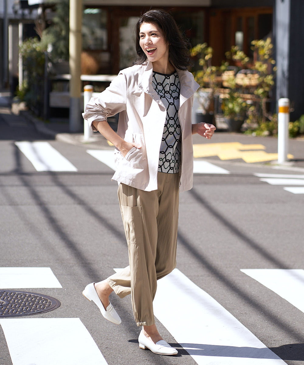 PZLET31290 GEORGES RECH(ジョルジュ・レッシュ) ペグトップワークパンツ ベージュ
