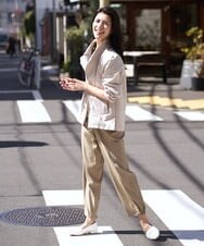 PZLET31290 GEORGES RECH(ジョルジュ・レッシュ) ペグトップワークパンツ ベージュ