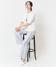 PZLGA19270 GEORGES RECH(ジョルジュ・レッシュ)  [日本製/接触冷感]サイドタックワイドパンツ ライトグレー