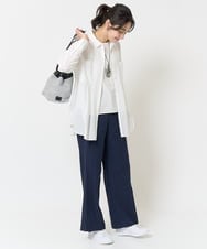 PZLGA19270 GEORGES RECH(ジョルジュ・レッシュ)  [日本製/接触冷感]サイドタックワイドパンツ ライトグレー