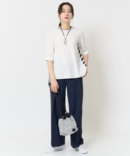PZLGA19270 GEORGES RECH(ジョルジュ・レッシュ)  [日本製/接触冷感]サイドタックワイドパンツ ライトグレー