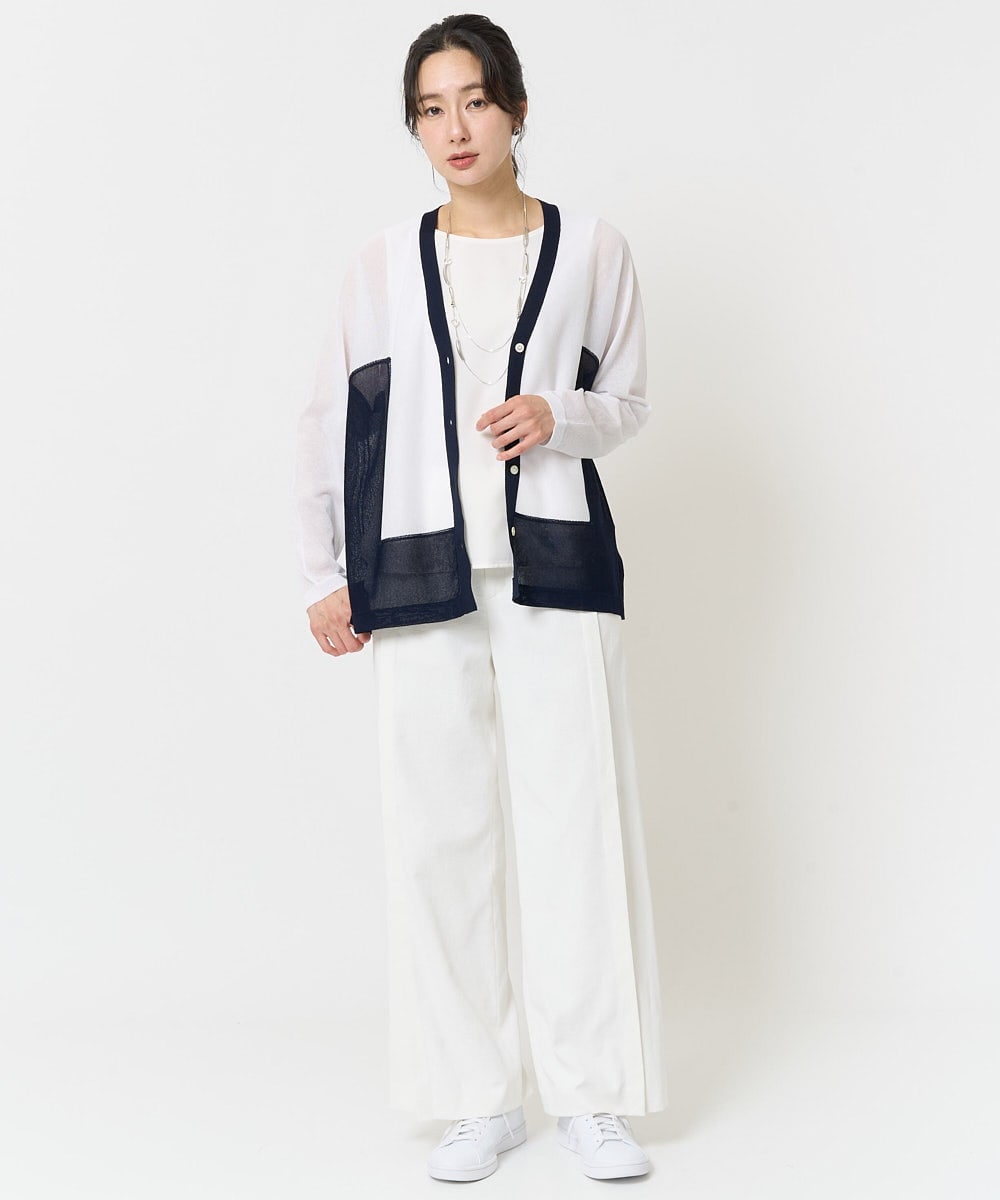 PZLGA19270 GEORGES RECH(ジョルジュ・レッシュ)  [日本製/接触冷感]サイドタックワイドパンツ ライトグレー