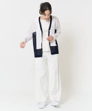 PZLGA19270 GEORGES RECH(ジョルジュ・レッシュ)  [日本製/接触冷感]サイドタックワイドパンツ ライトグレー