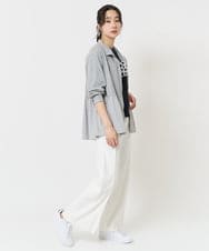 PZLGA19270 GEORGES RECH(ジョルジュ・レッシュ)  [日本製/接触冷感]サイドタックワイドパンツ ライトグレー