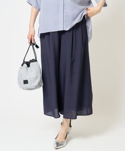 GEORGES RECH(ジョルジュ・レッシュ) [接触冷感]エコベロソフトローンキュロットパンツ ネイビー/紺 38