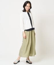 PZLGA30240 GEORGES RECH(ジョルジュ・レッシュ) [接触冷感]エコベロソフトローンキュロットパンツ グレー