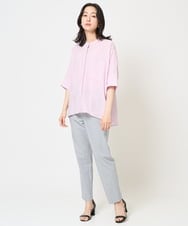 PZLGA34240 GEORGES RECH(ジョルジュ・レッシュ)  [日本製]TRピンストライプジョグパンツ ネイビー