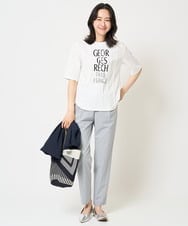 PZLGA34240 GEORGES RECH(ジョルジュ・レッシュ)  [日本製]TRピンストライプジョグパンツ ネイビー