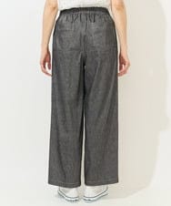 PZLGA49270 GEORGES RECH(ジョルジュ・レッシュ)  [日本製]デニムライクリネンワイドパンツ ブラック