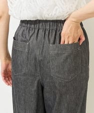PZLGA49270 GEORGES RECH(ジョルジュ・レッシュ)  [日本製]デニムライクリネンワイドパンツ ブラック