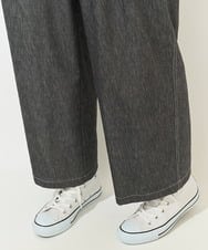 PZLGA49270 GEORGES RECH(ジョルジュ・レッシュ)  [日本製]デニムライクリネンワイドパンツ ブラック