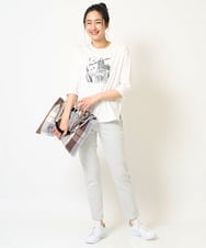 PZLGB50250 GEORGES RECH(ジョルジュ・レッシュ) ストレッチスリムホワイトデニムパンツ ライトグレー