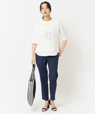 PZLGC20250 GEORGES RECH(ジョルジュ・レッシュ) [日本製/接触冷感]スリムストレートクロップドパンツ ライトグレー