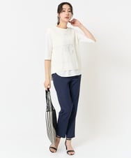 PZLGC20250 GEORGES RECH(ジョルジュ・レッシュ) [日本製/接触冷感]スリムストレートクロップドパンツ ライトグレー
