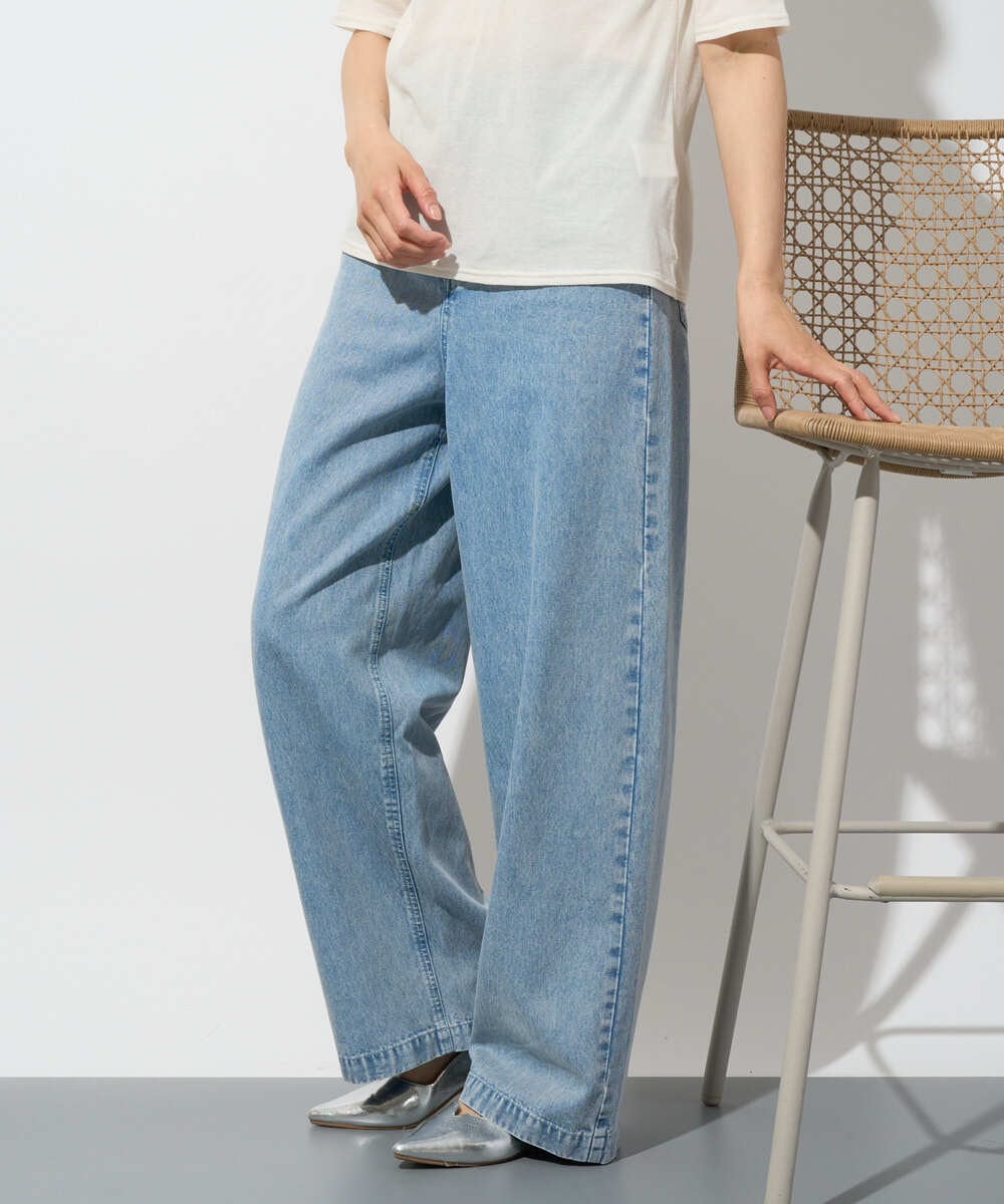 PZLGD03330 GEORGES RECH(ジョルジュ・レッシュ) イージーデニムワイドパンツ ライトブルー
