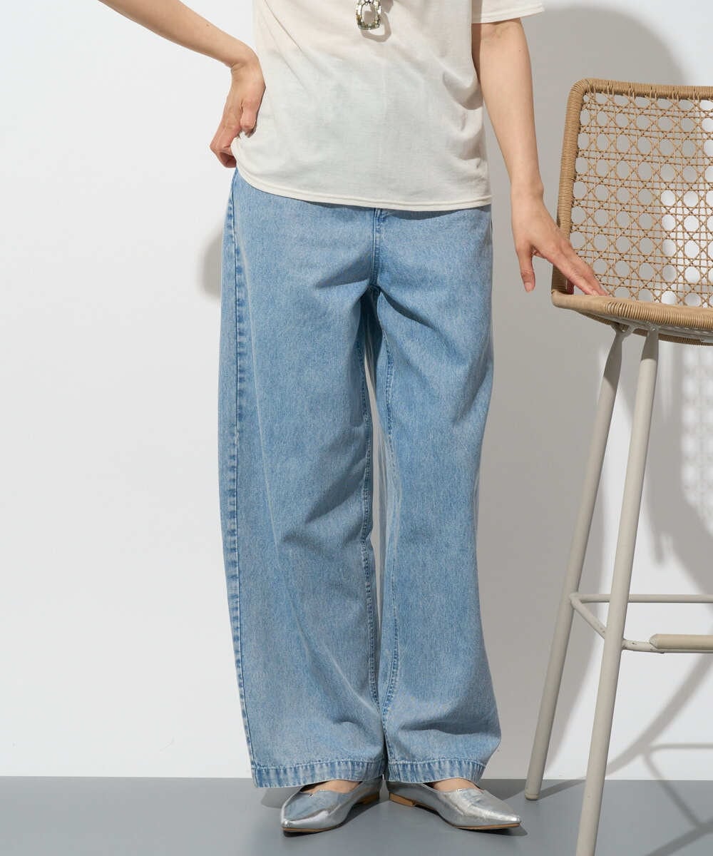 PZLGD03330 GEORGES RECH(ジョルジュ・レッシュ) イージーデニムワイドパンツ ライトブルー