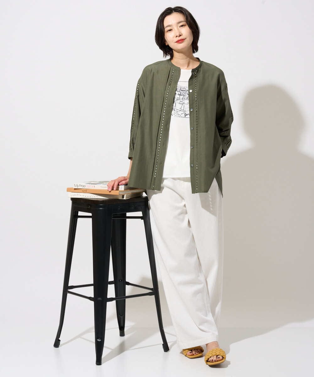 PZLGD03330 GEORGES RECH(ジョルジュ・レッシュ) イージーデニムワイドパンツ ライトブルー
