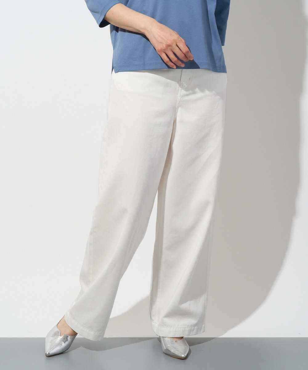 PZLGD03330 GEORGES RECH(ジョルジュ・レッシュ) イージーデニムワイドパンツ ホワイト