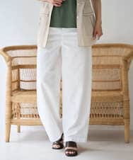 PZLGD03330 GEORGES RECH(ジョルジュ・レッシュ) イージーデニムワイドパンツ ホワイト